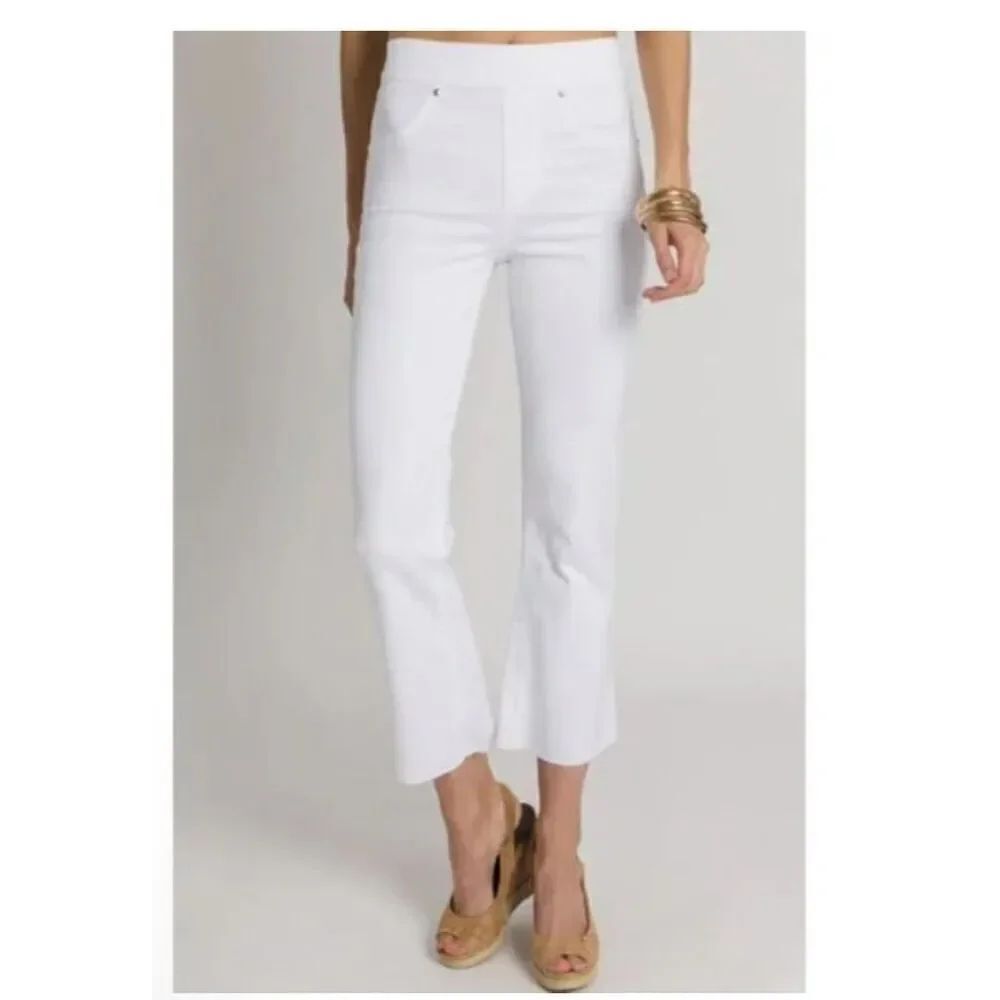 Spanx white flare jeans XS